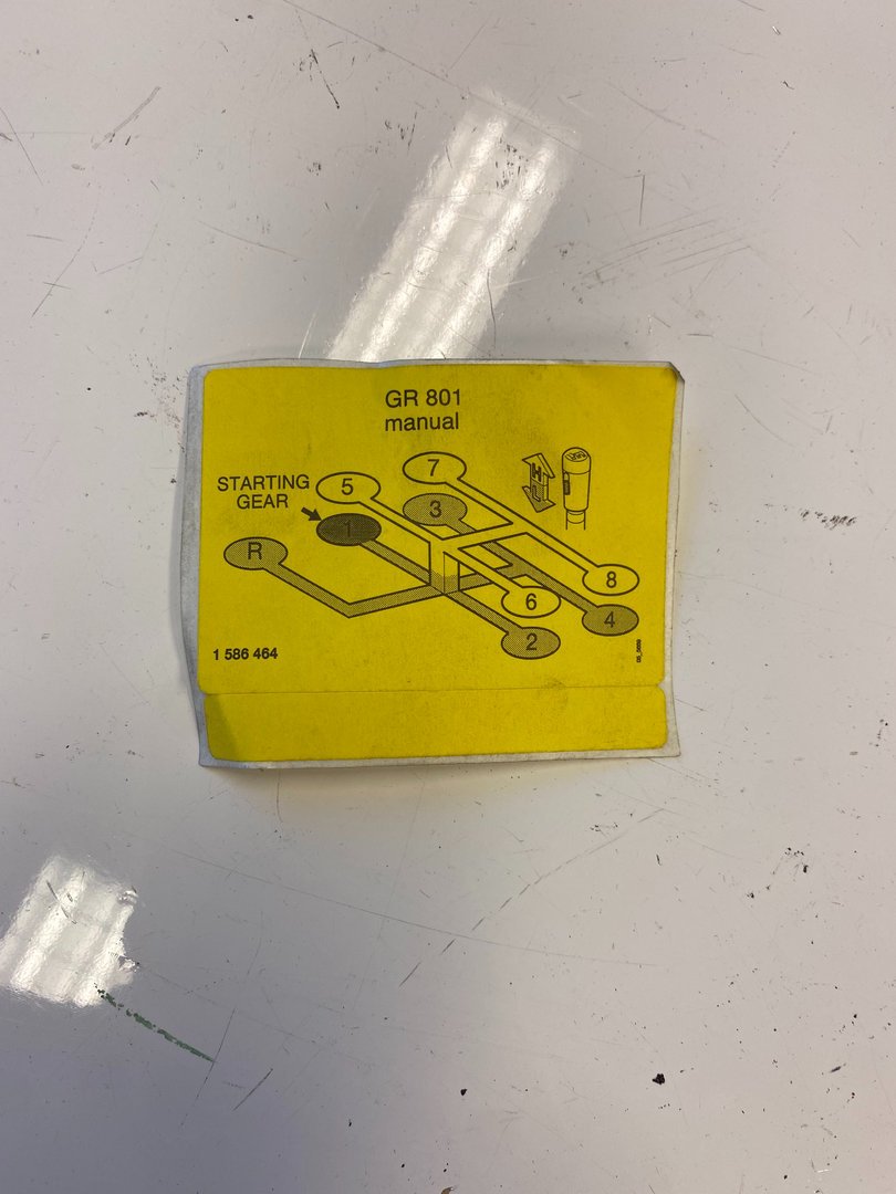 Schakelpatroon sticker GR 801